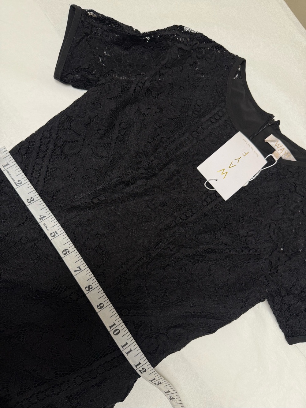 NwT🌻 Wayf | Dresses | Wayf Black Lace Embroidered Short Sleeve Dress 🌻 - Picture 6 of 11